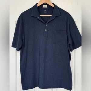 Johnnie-O Game Day Original Polo Shirt XL Blue Stretch Pocket Casual 🏄‍♂️